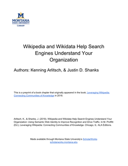 Wikipedia and Wikidata Help Search Engines Understand Your Organization