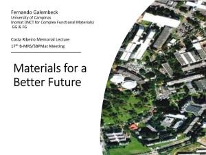 Materials for a Better Future