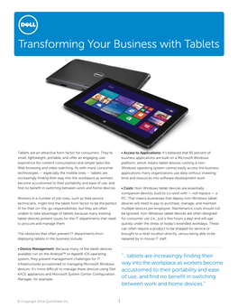 Transforming Your Business with Tablets