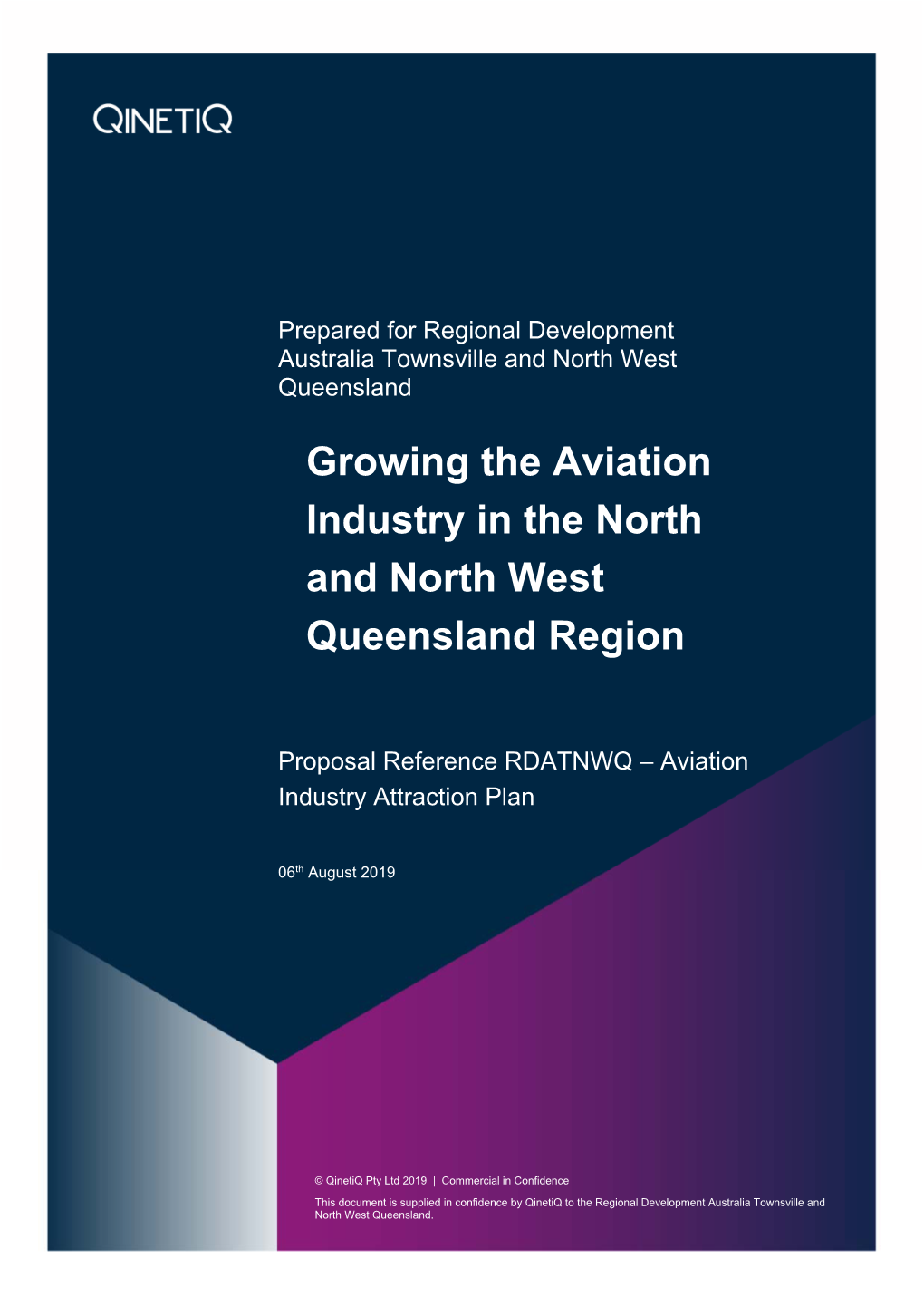 Growing the Aviation Industry in the North and North West Queensland Region