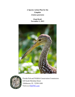 A Species Action Plan for the Limpkin Aramus Guarauna
