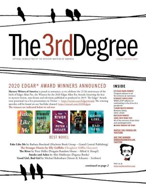 2020 Edgar® Award Winners Announced