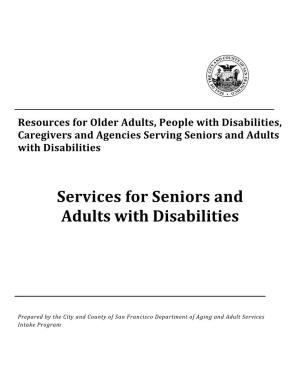 Services for Seniors and Adults with Disabilities