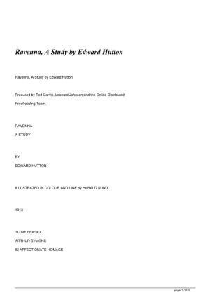 Ravenna, a Study by Edward Hutton&lt;/H1&gt;