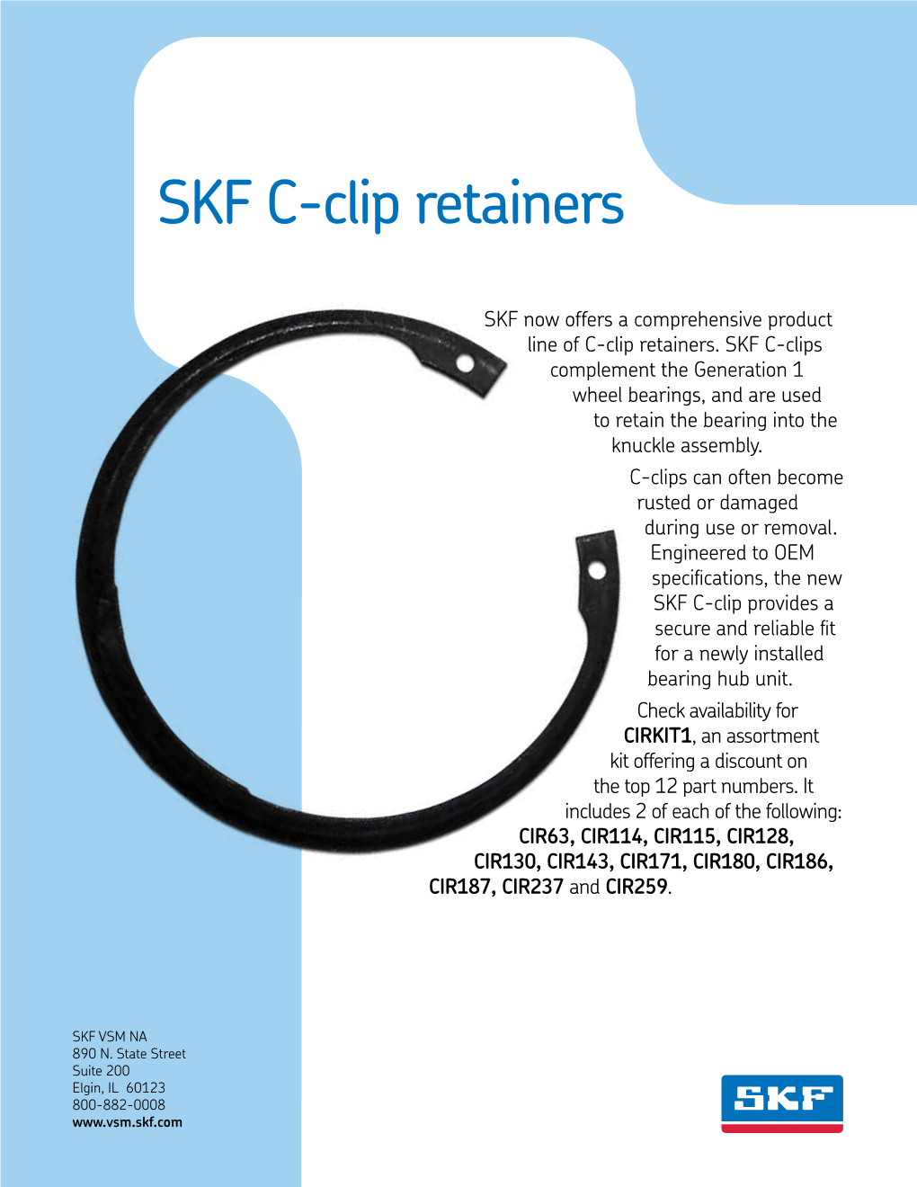 SKF C-Clip Retainers
