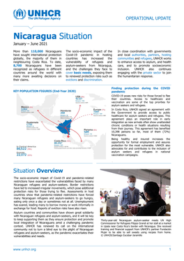 Nicaragua Situation January – June 2021