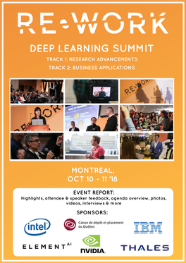 Deep Learning Summit Track 1: Research Advancements Track 2: Business Applications