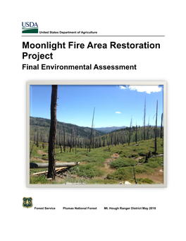 Moonlight Fire Area Restoration Environmental Assessment/FONSI