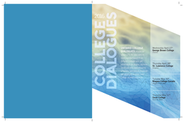 2016 College Dialogues Booklet