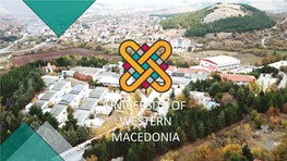 UNIVERSITY of WESTERN MACEDONIA 5 Cities- 1 University