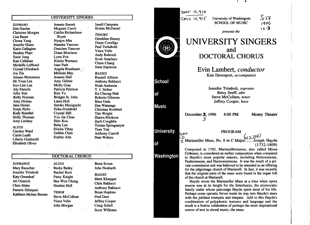 University Singers