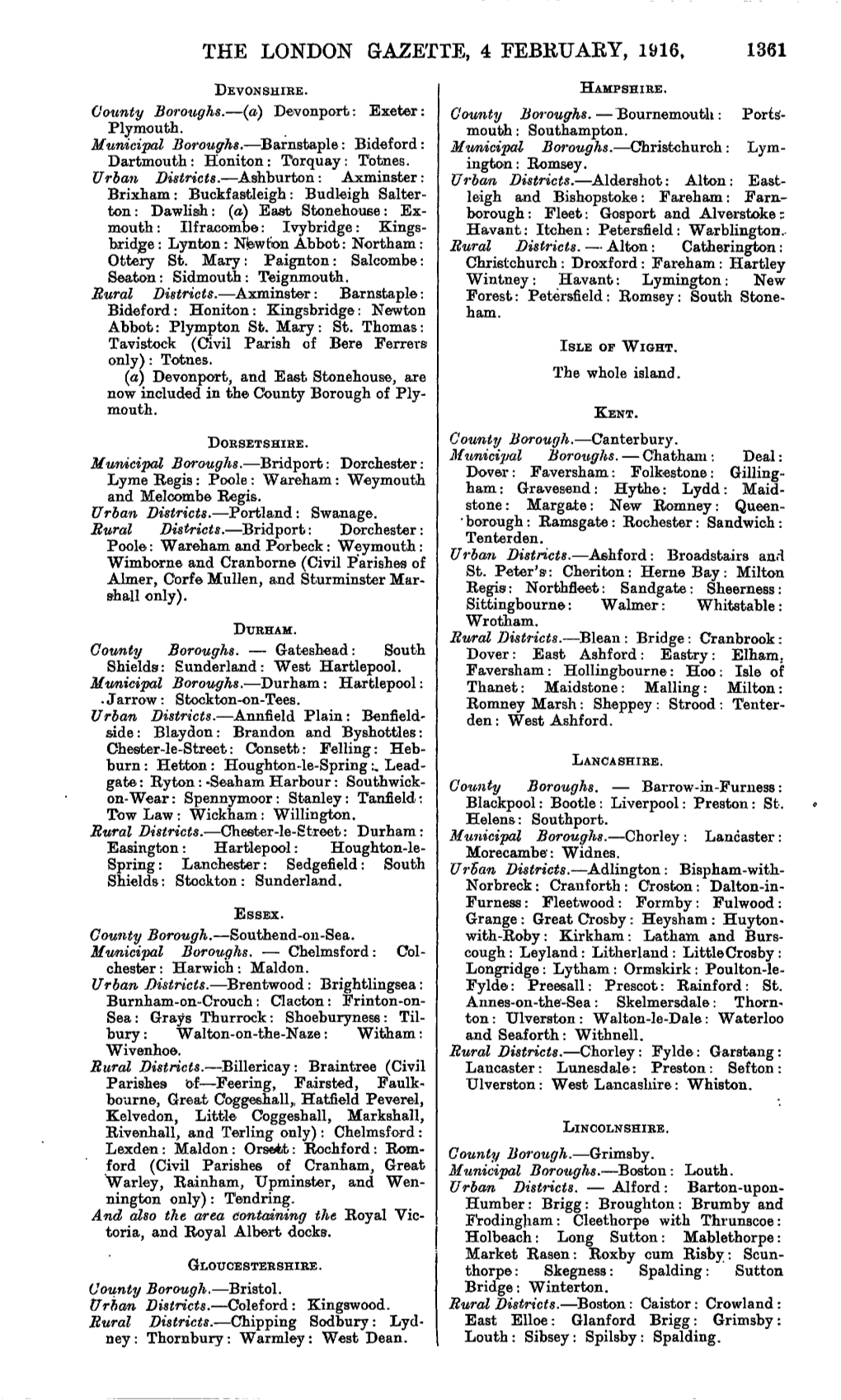 The London Gazette, Issue 29463, Page 1361