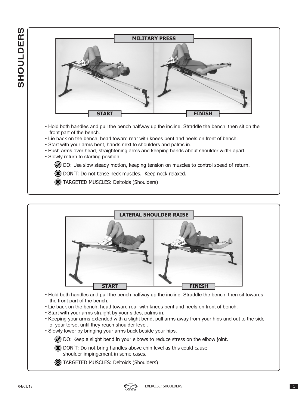 SHOULDERS • Slowlyreturntostartingposition