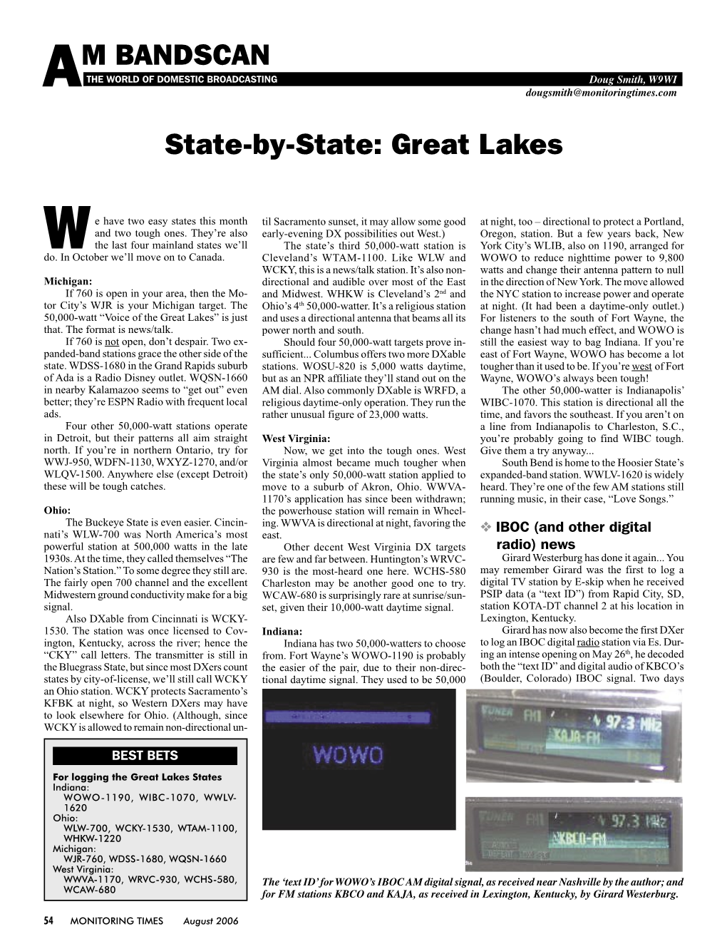 AM BANDSCAN State-By-State: Great Lakes