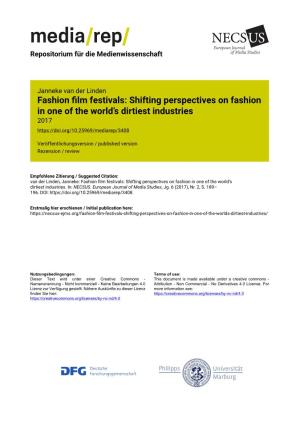 Fashion Film Festivals: Shifting Perspectives on Fashion in One of the World’S Dirtiest Industries