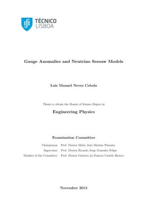Gauge Anomalies and Neutrino Seesaw Models Engineering Physics