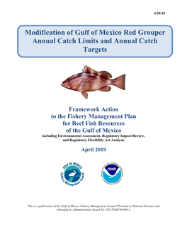 Modification of Gulf of Mexico Red Grouper Annual Catch Limits and Annual Catch Targets
