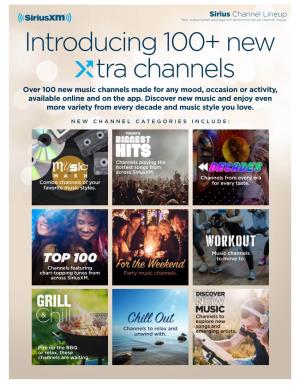 Introducing 100+ New Tra Channels Over 100 New Music Channels Made for Any Mood, Occasion Or Activity, Available Online and on the App