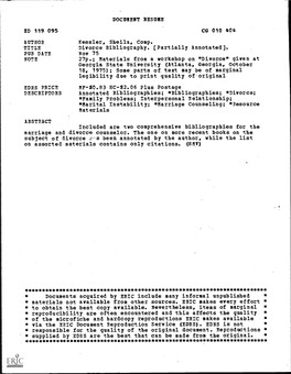 DOCUMENT RESUME ED 119 095 CG 010 404 AUTHOR Kessler