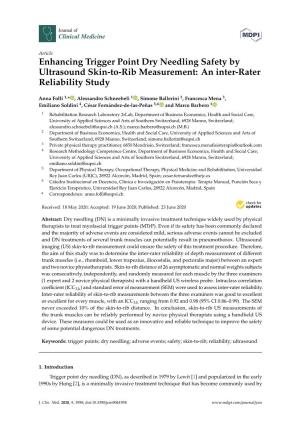 Enhancing Trigger Point Dry Needling Safety by Ultrasound Skin-To-Rib Measurement: an Inter-Rater Reliability Study