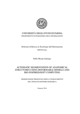 Universit`A Degli Studi Di Parma Automatic