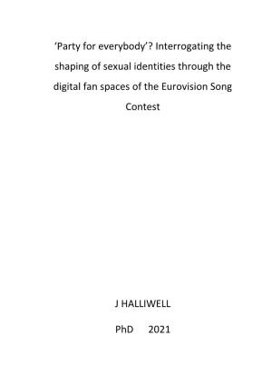 Interrogating the Shaping of Sexual Identities Through the Digital Fan Spaces of the Eurovision Song Contest