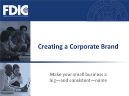 Creating a Corporate Brand