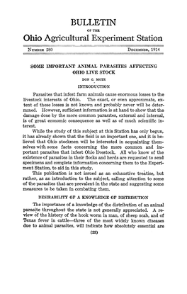 BULLETIN of the Ohio Agricultural Experiment Station