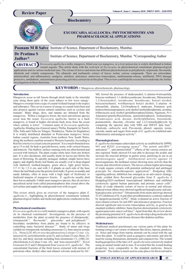 Dr Pratima S Jadhav* Review Paper Biochemistry