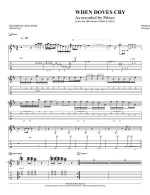 Prince (From the 1984 Album PURPLE RAIN) Transcribed by Isaias Garcia Words and Music by Prince (Texasfury( Arranged by Prince