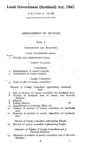Local Government (Scoiland) Act, 1947