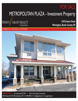 Metropolitian-1243 Easton, Warrington, PA