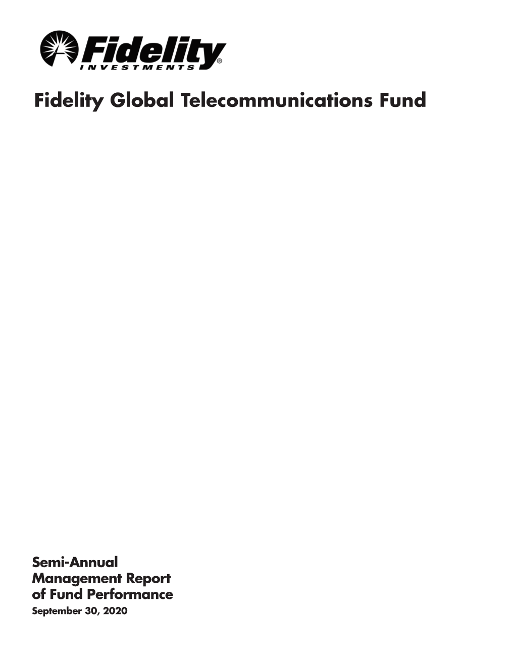 Fidelity Global Telecommunications Fund