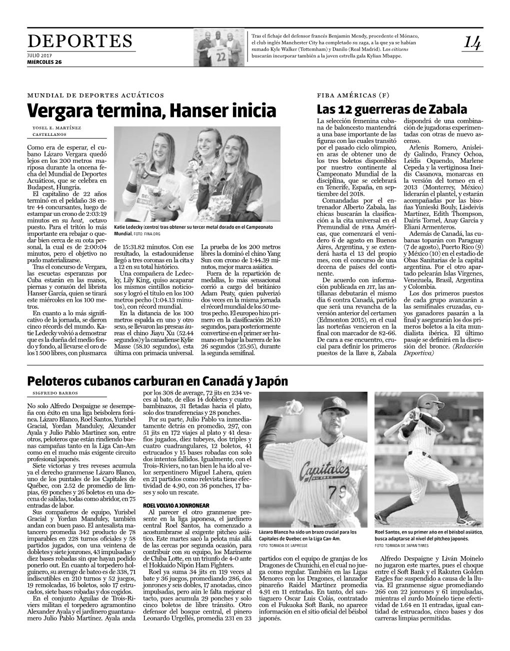 Vergara Termina, Hanser Inicia La Selección Femenina Cuba- Dispondrá De Una Combina- Yosel E