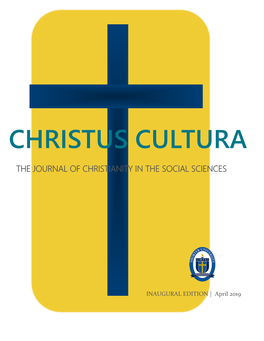 Christus Cultura, Volume 1, Inaugural Edition