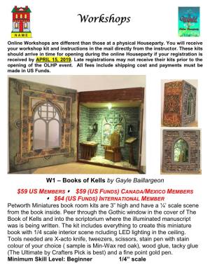 (US FUNDS) CANADA/MEXICO MEMBERS ⬧ $64 (US FUNDS) INTERNATIONAL MEMBER Petworth Miniatures Book Room Kits Are 3” High and Have a ¼’ Scale Scene from the Book Inside