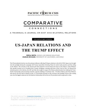 Us-Japan Relations and the Trump Effect