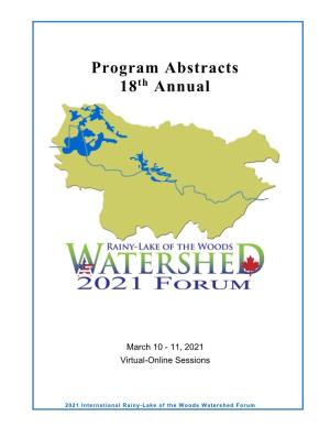 2021 Forum Program & Abstracts