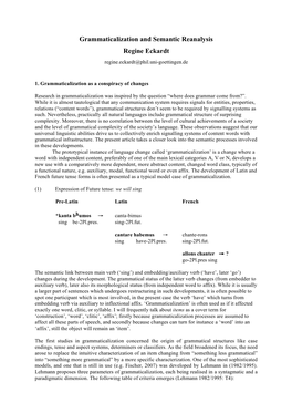 Grammaticalization and Semantic Reanalysis Regine Eckardt Regine.Eckardt@Phil.Uni-Goettingen.De