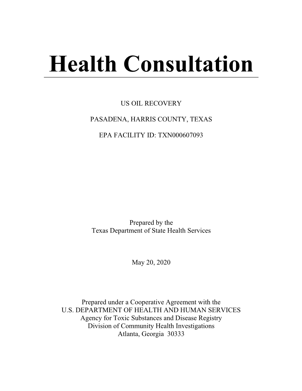 Health Consultation