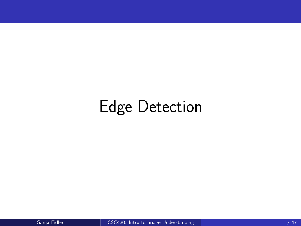 Edge Detection