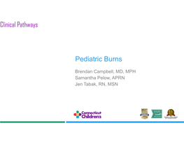 Clinical Pathways Pediatric Burns