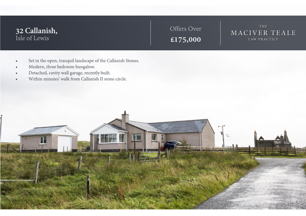 32 Callanish, Offers Over Isle of Lewis £175,000