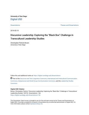 Discursive Leadership: Exploring the "Black Box" Challenge in Transcultural Leadership Studies