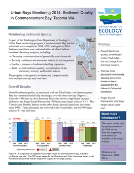 Sediment Quality in Commencement Bay, Tacoma WA