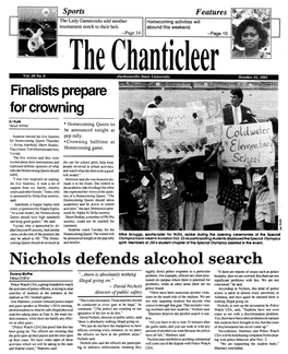 Nichols Defends Alcohol Search