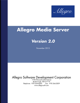 Allegro Media Server