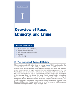 SECTION I Overview of Race, Ethnicity, and Crime READING