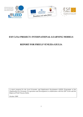 International Learning Models Report for Friuli