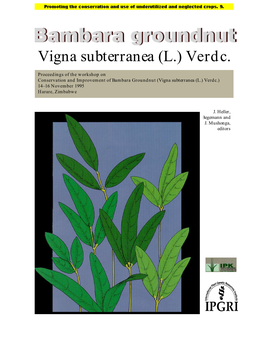 Ambara Groundnut, Vigna Subterranea (L.) Verdc., Which Flourished Before the Introduction of the Peanut, Arachis Hypogaea (Goli Et Al
